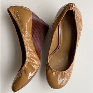Tory Burch Patent Wedges